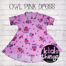 Owl pink dress